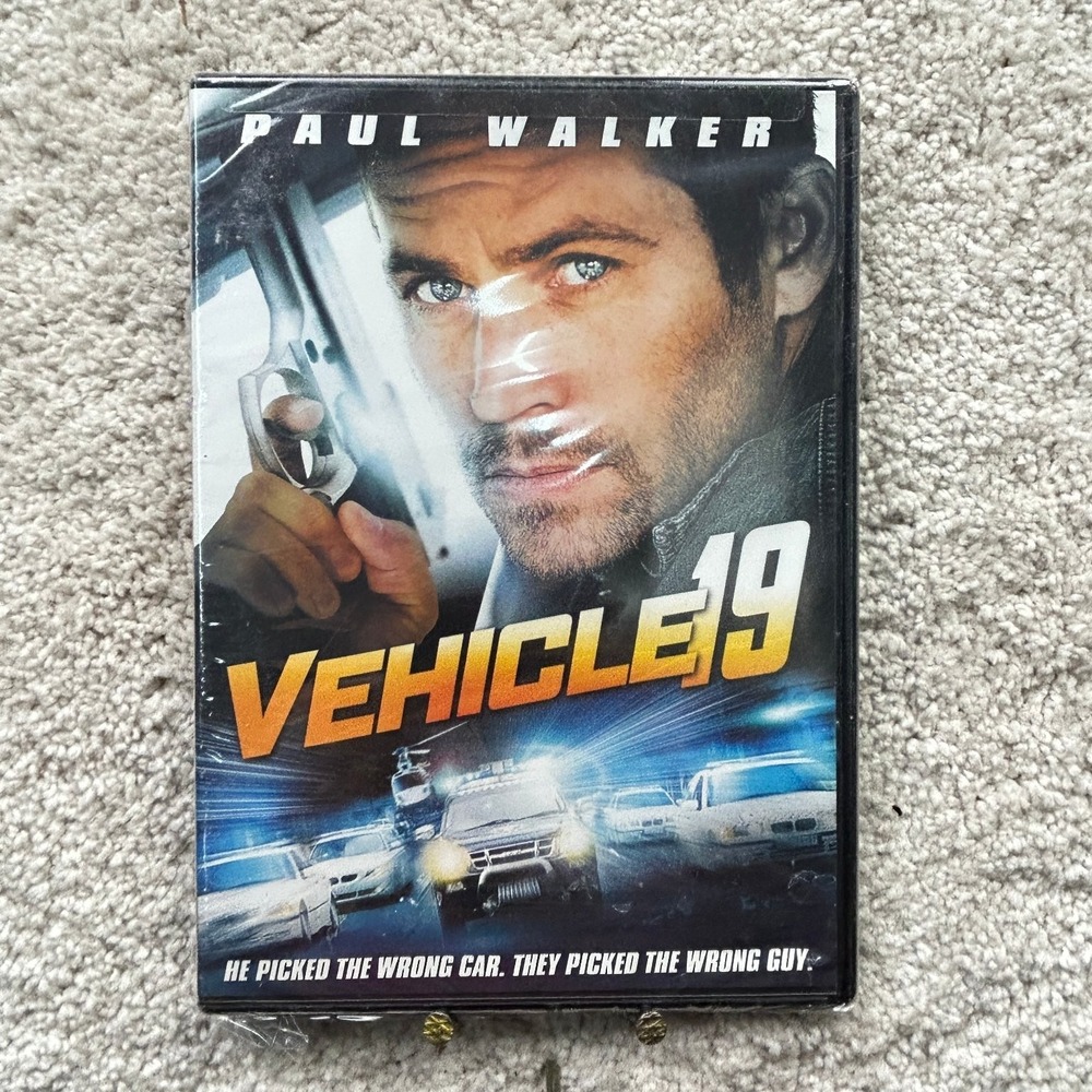 VEHICLE 19 DVD 2013 Paul Walker Action Thriller R Region 1 Film
